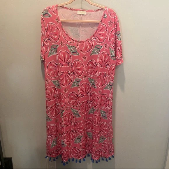 Simply Southern Pink and Blue Floral Dress - Picture 1 of 8
